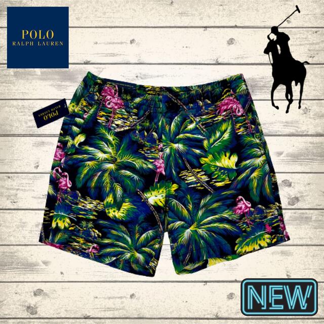 POLO RALPH LAUREN(ポロラルフローレン)のポロラルフローレン★新品♪♪ フラミンゴ＆パームツリー ハワイアン柄チノショーツ メンズのパンツ(ショートパンツ)の商品写真