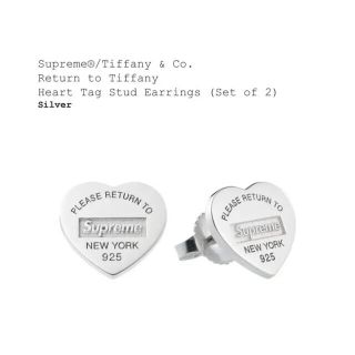 シュプリーム(Supreme)のSupreme Tiffany & Co. Heart Tag Earrings(ピアス(両耳用))