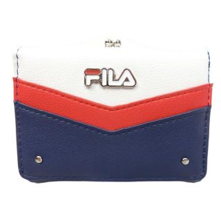 フィラ(FILA)の【未使用】FILA 定価3,630円 がま口 三つ折り財布 配色切替 紺×赤×白(折り財布)