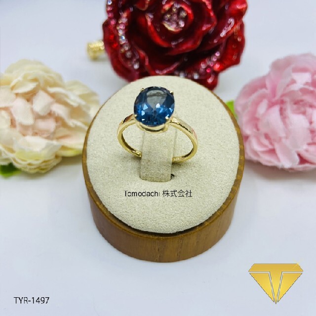 K18 YG  [ Oval Design Topaz ] レディース リング  レディースのアクセサリー(リング(指輪))の商品写真