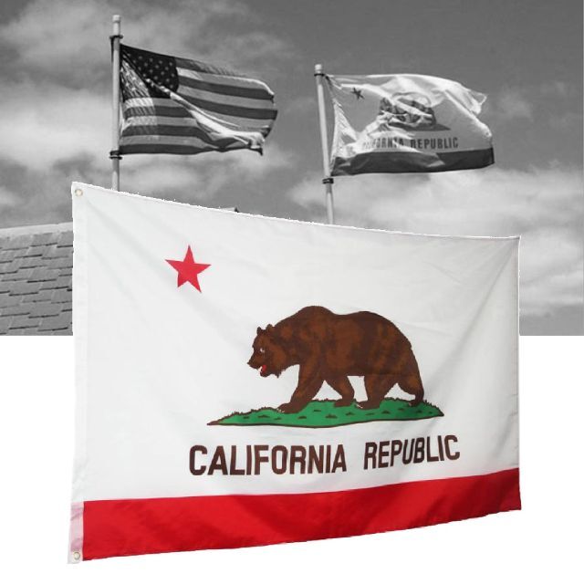 ビッグフラッグ California カリフォルニア 90cm×150cm インテリア/住まい/日用品のカーテン/ブラインド(その他)の商品写真