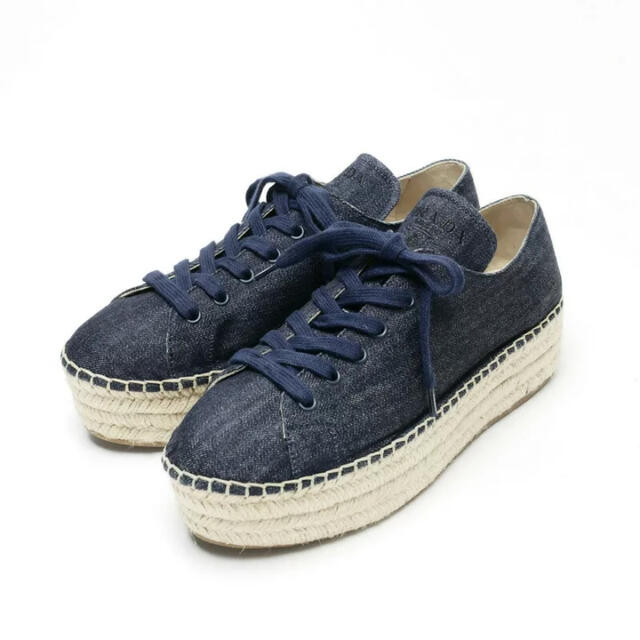 っている PRADA - プラダ 24.5〜 エスパドリーユ ネイビー シューズ 靴
