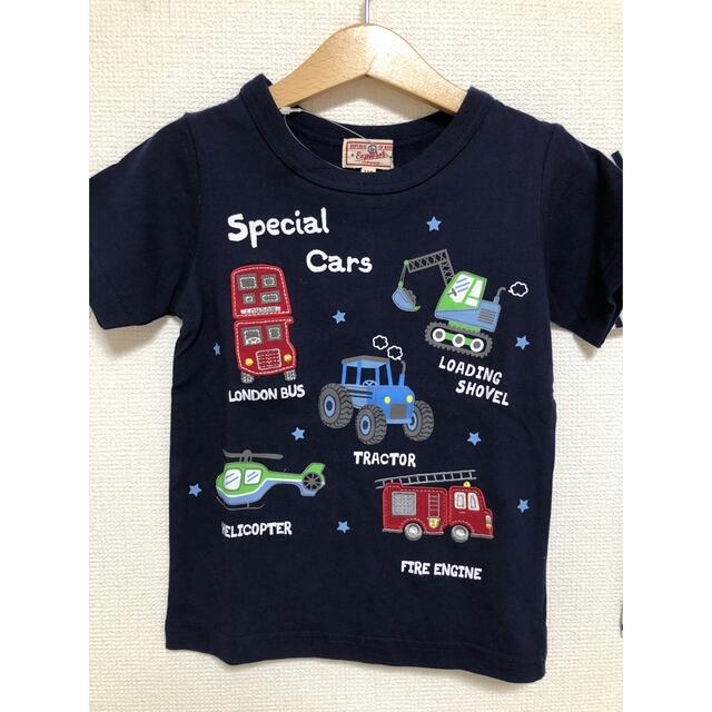 motherways(マザウェイズ)の新品☆マザウェイズ☆綿100 半袖Tシャツ☆110 2点  ミキハウス 車 電車 キッズ/ベビー/マタニティのキッズ服男の子用(90cm~)(Tシャツ/カットソー)の商品写真