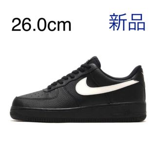 ナイキ(NIKE)のNIKE AIR FORCE 1 BLACK／WHITE Leather(スニーカー)