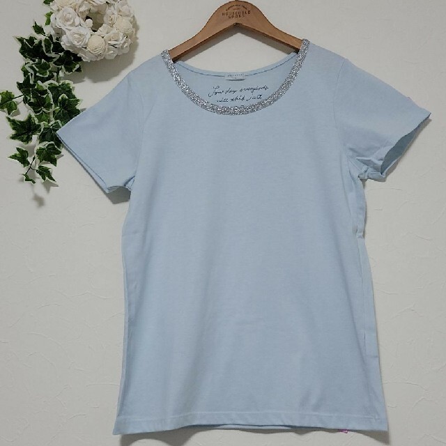 ペルソディア persodia Tシャツ グレー ブルー2枚セット LLサイズ レディースのトップス(Tシャツ(半袖/袖なし))の商品写真