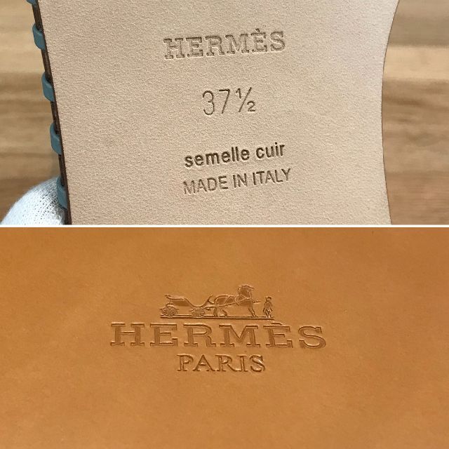 Hermes(エルメス)のるり様の エルメス オラン サンダル ヴェールデュー 37.5 24cm レディースの靴/シューズ(サンダル)の商品写真