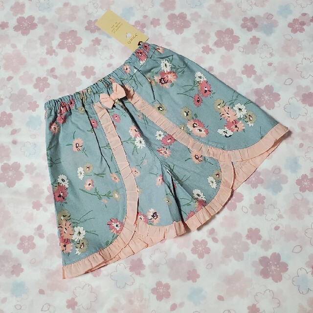 Souris(スーリー)のスーリー☆フラワーフリルキュロット キッズ/ベビー/マタニティのキッズ服女の子用(90cm~)(パンツ/スパッツ)の商品写真