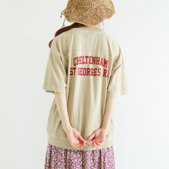SM2(サマンサモスモス)のサマンサモスモス♥ピグメントロゴTシャツ(ベージュ) レディースのトップス(Tシャツ(半袖/袖なし))の商品写真