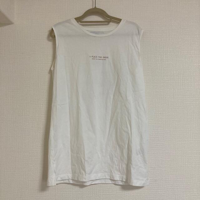 Discoat(ディスコート)のディスコート ロゴノースリーブTシャツ レディースのトップス(Tシャツ(半袖/袖なし))の商品写真