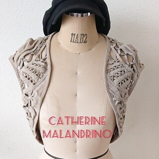 Catherine Malandrino レザー 透かし ボレロ(ボレロ)
