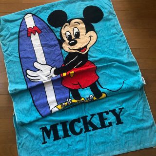 ディズニー(Disney)のディズニー★バスタオル★ミッキー★ビンテージ★vintage★レトロ(タオル/バス用品)