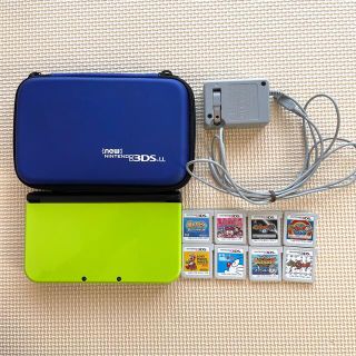 ニンテンドー3DS(ニンテンドー3DS)のNintendo 3DS  LL ケース　ソフト8個　充電器(家庭用ゲーム機本体)