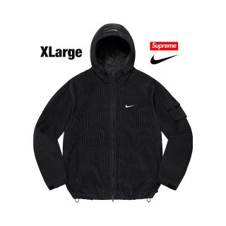 シュプリーム(Supreme)のSupreme Arc Corduroy Hooded Jacket XL 黒(ブルゾン)