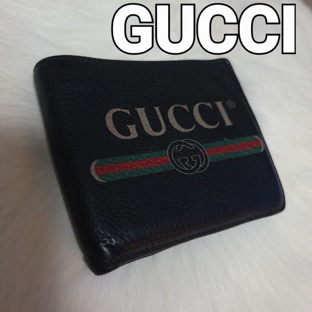 Gucci(グッチ)の希少レア GUCCI グッチ シェリーライン   レザー 2つ折り 財布 メンズのファッション小物(折り財布)の商品写真