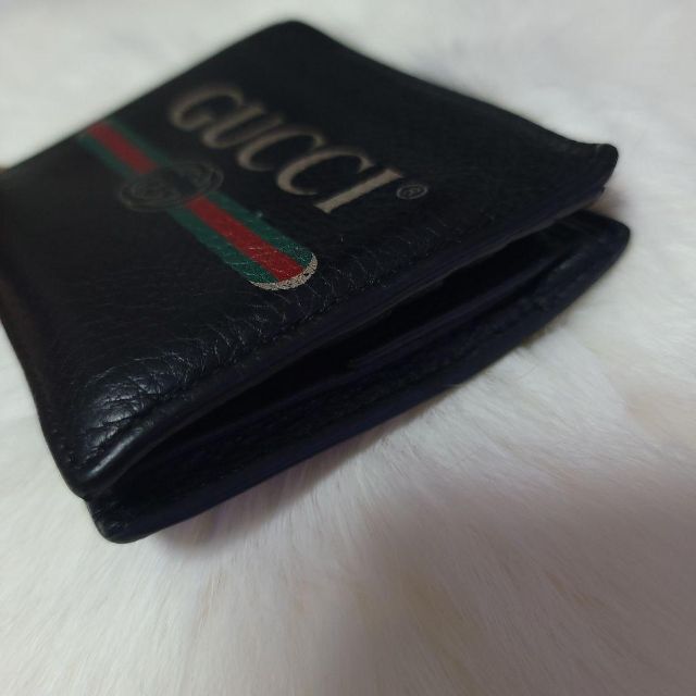 Gucci(グッチ)の希少レア GUCCI グッチ シェリーライン   レザー 2つ折り 財布 メンズのファッション小物(折り財布)の商品写真