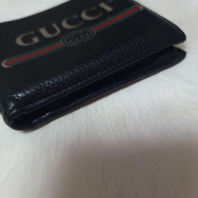 Gucci(グッチ)の希少レア GUCCI グッチ シェリーライン   レザー 2つ折り 財布 メンズのファッション小物(折り財布)の商品写真