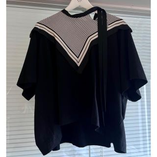 サカイ(sacai)のsacai サカイ　Tシャツ　スカーフ柄　ワイド(Tシャツ(半袖/袖なし))