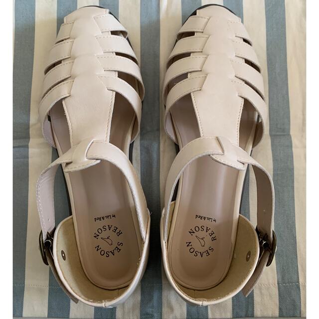 しまむら(シマムラ)の★しまむら シーズンリーズン 白 アイボリー グルカサンダル LL レディースの靴/シューズ(サンダル)の商品写真