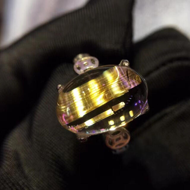 ⭐︎【天然】タイチンクオーツ リング s925 13.6x9.2mm-