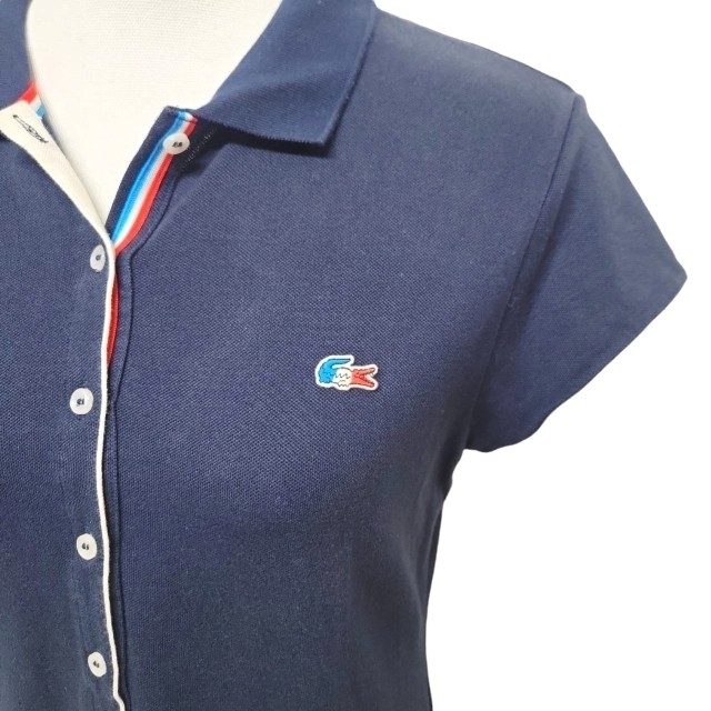 LACOSTE ラコステ トリコロール ロゴ ポロワンピース 大きめ 44 XL 3