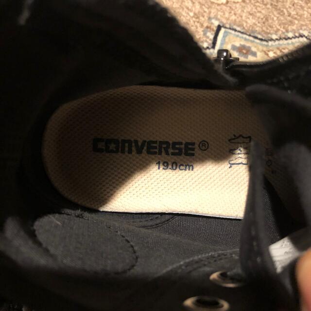 CONVERSE(コンバース)の美品　コンバース　スニーカー  黒19cm キッズ/ベビー/マタニティのキッズ靴/シューズ(15cm~)(スニーカー)の商品写真