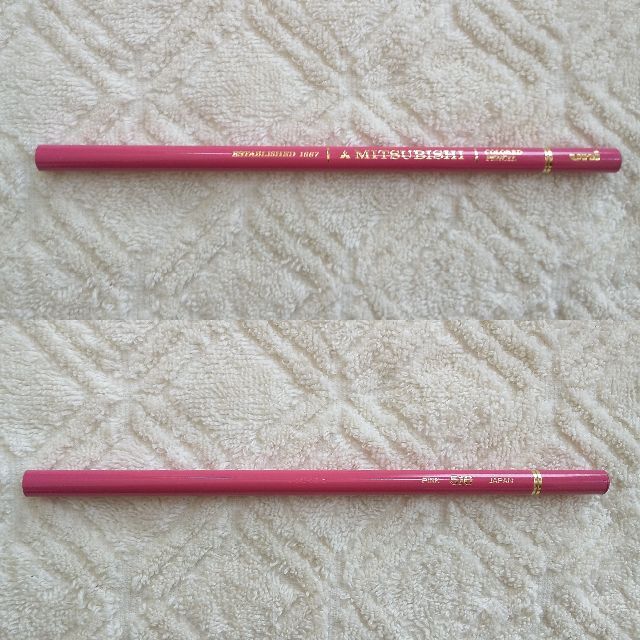 三菱鉛筆(ミツビシエンピツ)のMITSU-BISHI uni 色鉛筆×7本（ピンク×6、ローズ） インテリア/住まい/日用品の文房具(その他)の商品写真