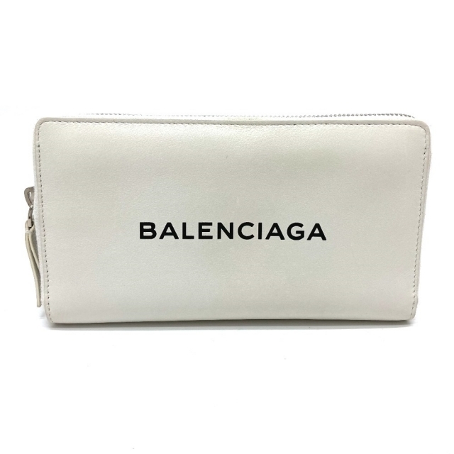 Balenciaga 財布 レディース バレンシアガ ラウンドファスナー ロゴ エブリデイ Everyday ラウンドファスナー 長財布 国産 の