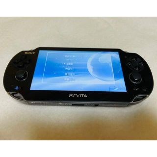 プレイステーションヴィータ(PlayStation Vita)のPS Vita PCH-1100 ZA01 クリスタルブラック 動作確認済み(家庭用ゲーム機本体)