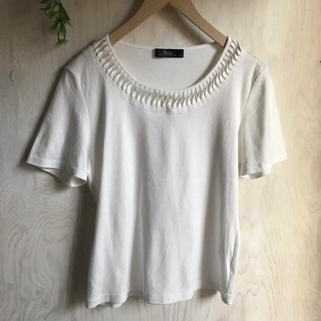 白Tシャツ　丸襟綺麗 レディースのトップス(Tシャツ(半袖/袖なし))の商品写真