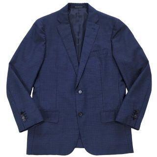 ユナイテッドアローズグリーンレーベルリラクシング(UNITED ARROWS green label relaxing)の伊製Marzotto社生地仕様ユナイテッドアローズブルー格子柄ブレザー(テーラードジャケット)