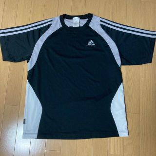 アディダス(adidas)の⭐️adidas スリーライン　スポーツシャツ　黒/白/グレー　Mサイズ(Tシャツ/カットソー(半袖/袖なし))