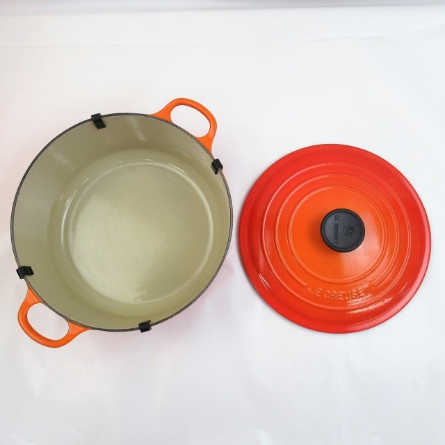 LE CREUSET - Le Creuset ル・クルーゼ ココット・ロンド 24 オレンジ 