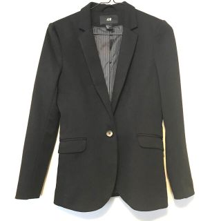 エイチアンドエム(H&M)の黒のジャケット(テーラードジャケット)