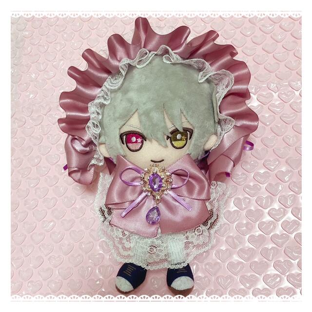 ②16cmぬいサイズ ボンネット(ヘッドドレス)・スタイ 赤ちゃん ②16cmぬいサイズ ボンネット(ヘッドドレス)・スタイ 赤ちゃん