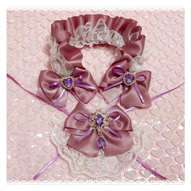 ②16cmぬいサイズ ボンネット(ヘッドドレス)・スタイ 赤ちゃん ②16cmぬいサイズ ボンネット(ヘッドドレス)・スタイ 赤ちゃん