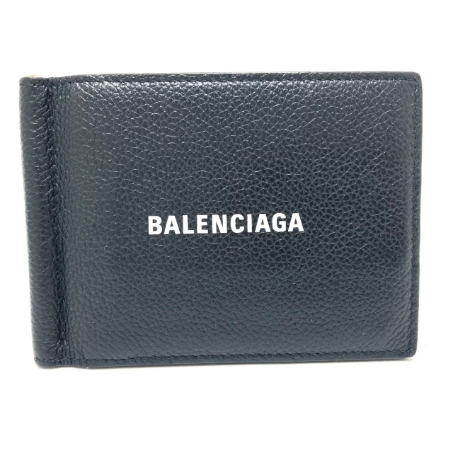バレンシアガ 625819 ロゴ 札入れ 二つ折り 短財布 マネークリップ