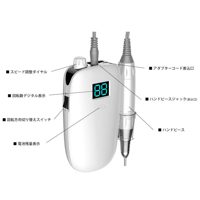 PREGEL レクシアスピン ネイルマシーン　ネイルケア　ネイルマシン