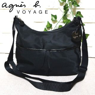 アニエスベー(agnes b.)の【美品】アニエスベー ボヤージュ ショルダーバッグ ナイロン  エナメル(ショルダーバッグ)