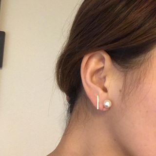 k14 バーピアス シンプル 棒 ピアス 14金 金属アレルギーの通販 by