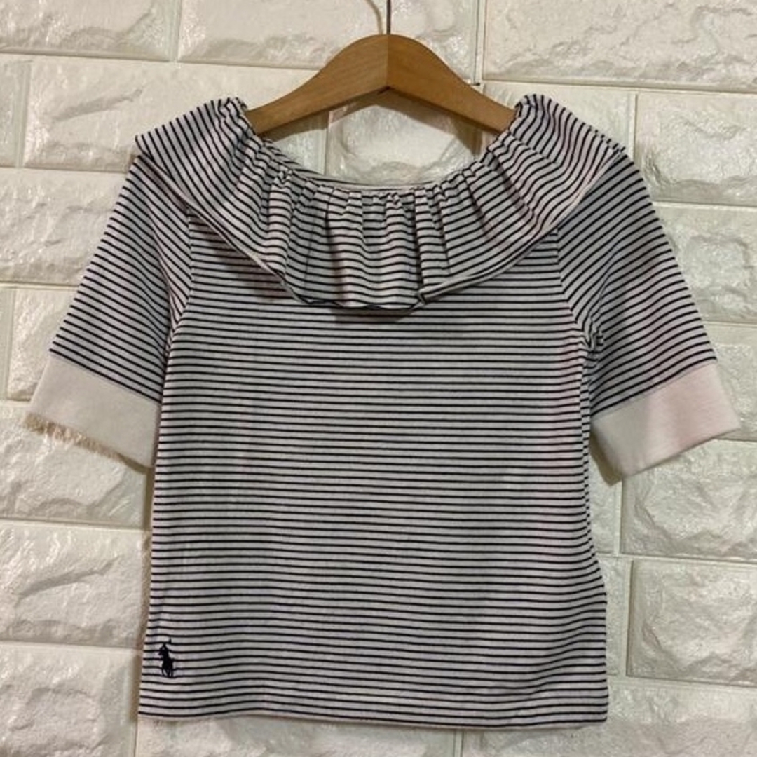 Ralph Lauren(ラルフローレン)の【新品】　ラルフローレン  ボーダー Tシャツ トップス キッズ/ベビー/マタニティのキッズ服女の子用(90cm~)(Tシャツ/カットソー)の商品写真