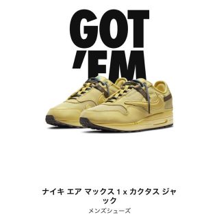 ナイキ(NIKE)の Nike Air Max 1 "CACT.US Gold"(スニーカー)