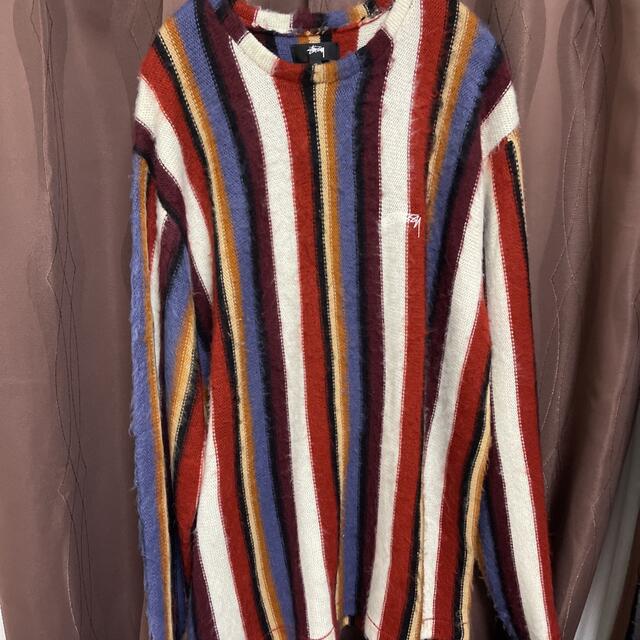 Stussy VERTICAL STRIPED KNIT CREW XL 5