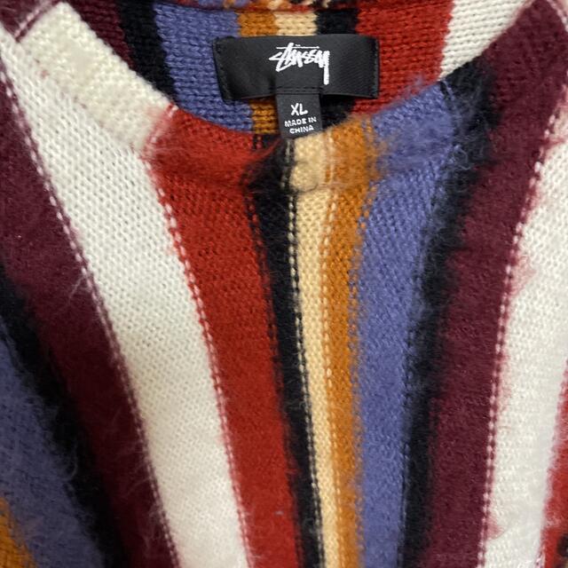 Stussy VERTICAL STRIPED KNIT CREW XL 7