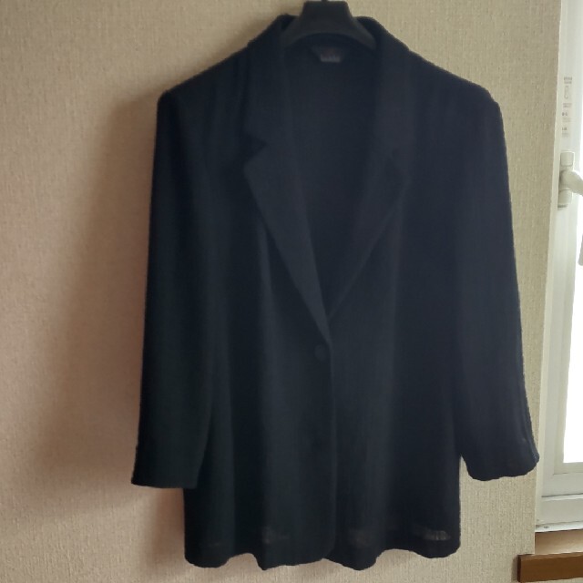 婦人服　ジャケット　七分袖　黒 レディースのジャケット/アウター(テーラードジャケット)の商品写真