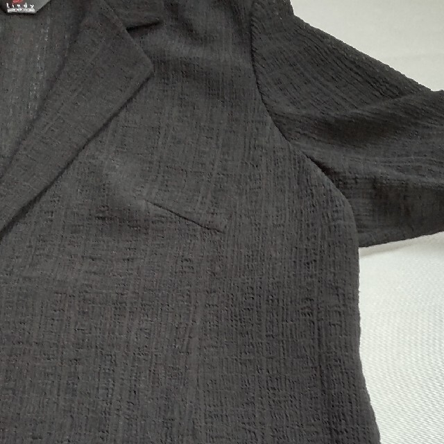 婦人服　ジャケット　七分袖　黒 レディースのジャケット/アウター(テーラードジャケット)の商品写真