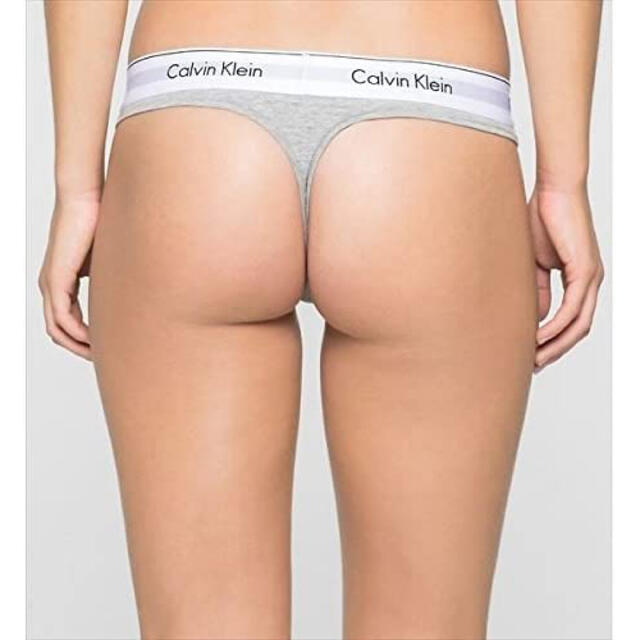 ck Calvin Klein(シーケーカルバンクライン)のカルバンクライン　レディース　上下セット　ブラ&ショーツTバッグ　灰　下着　S レディースの下着/アンダーウェア(ブラ&ショーツセット)の商品写真