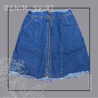 アルシーヴ(archives)のarchives アルシーヴ　デニムミニスカート denim skirt(ミニスカート)