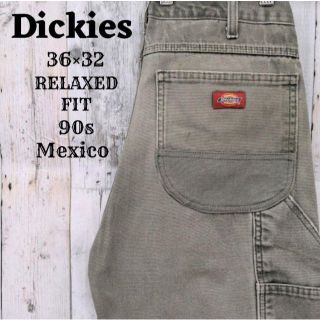 ディッキーズ(Dickies)の90sディッキーズ36×32アースカラーカーキペインターパンツメキシコボトムス(ペインターパンツ)