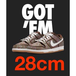 ナイキ(NIKE)のNike SB Dunk Low PRM Brown Paisley 28cm(スニーカー)