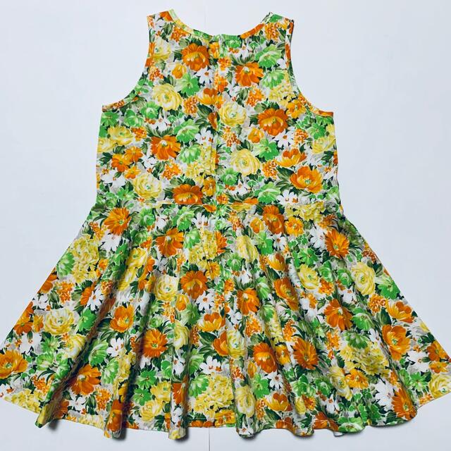 ☆花柄プリント フレアースカートワンピース☆110cm キッズ/ベビー/マタニティのキッズ服女の子用(90cm~)(ワンピース)の商品写真